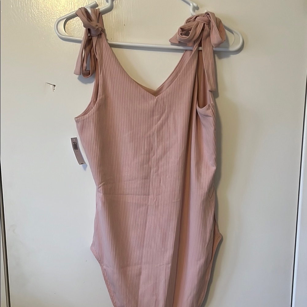 Plunge V-Neck Ribbed Bodysuit